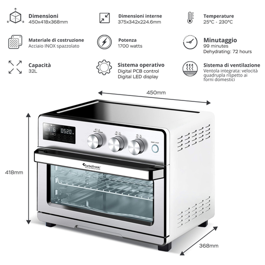 INOX PRO: forno e friggitrice aria.